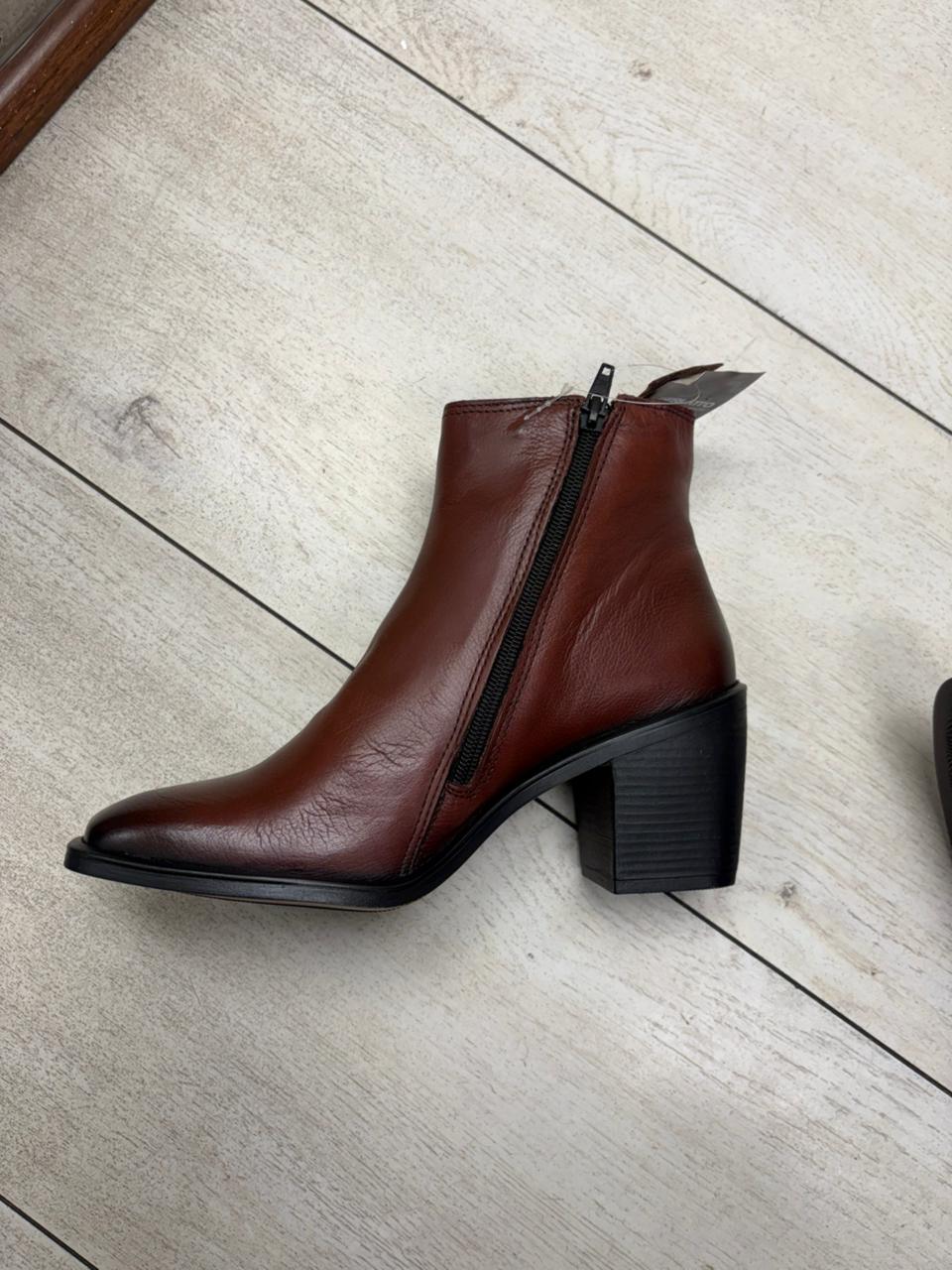 Botas Loren de cuero Terracota Lux Ferrugem - Imagen 2