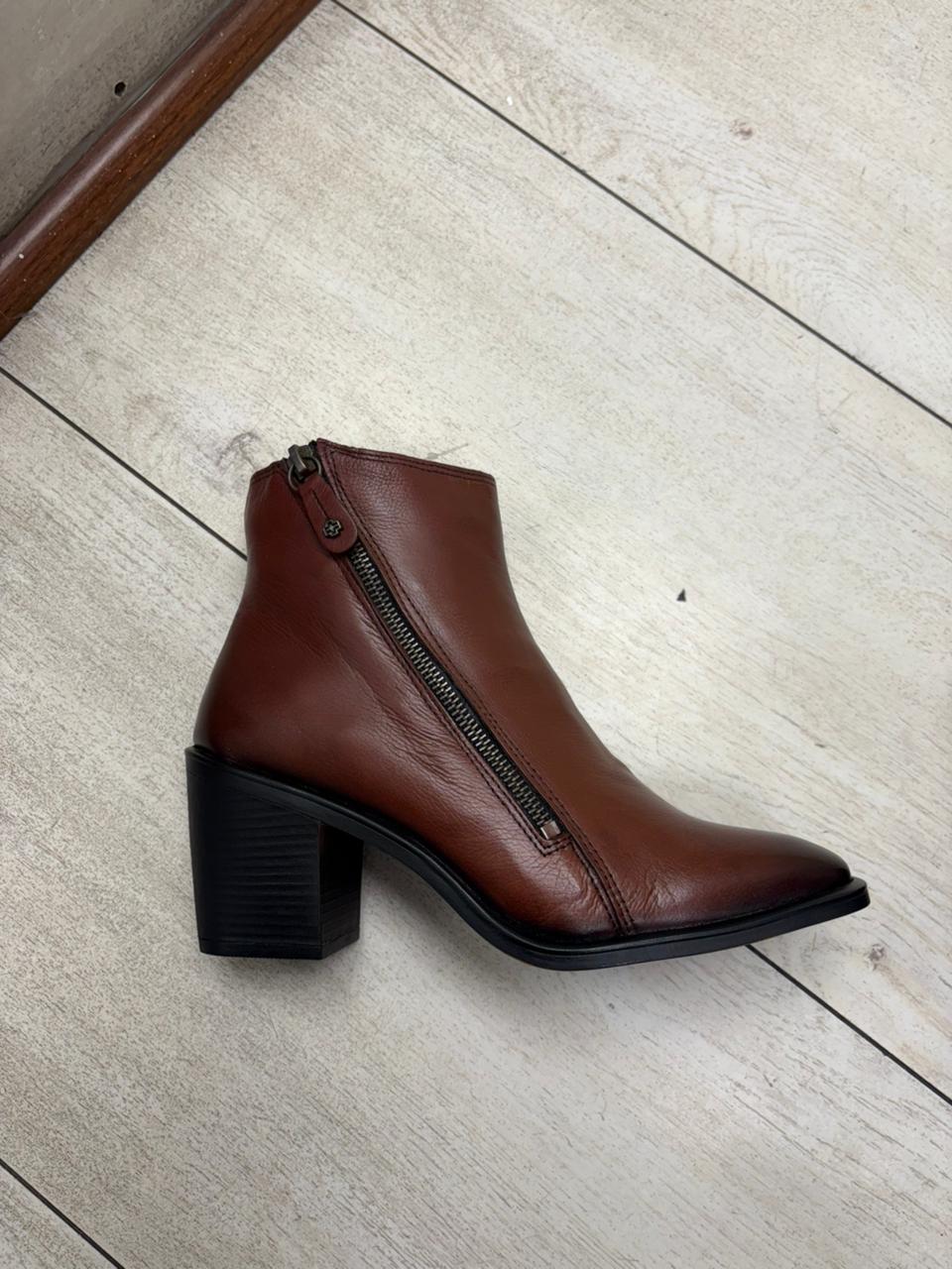 Botas Loren de cuero Terracota Lux Ferrugem - Imagen 3
