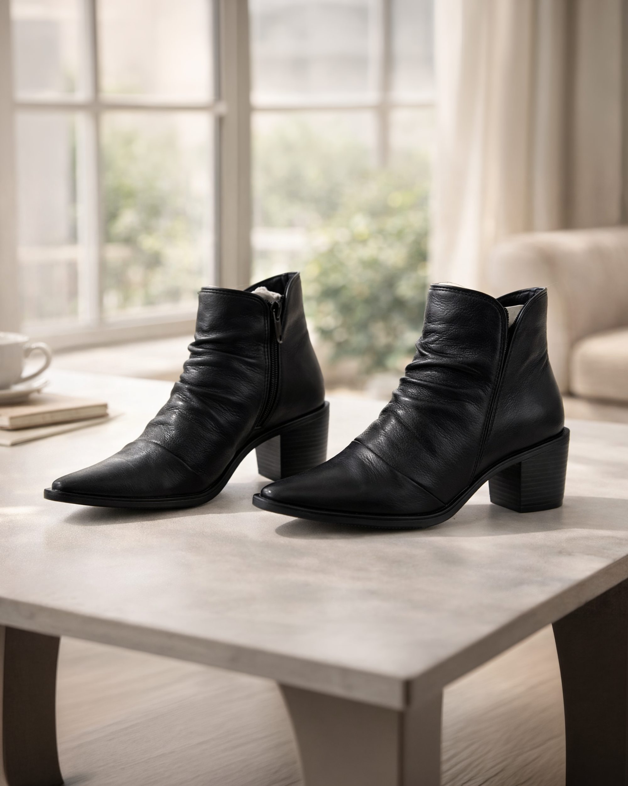 Botas de cuero negro Loren - Imagen 2